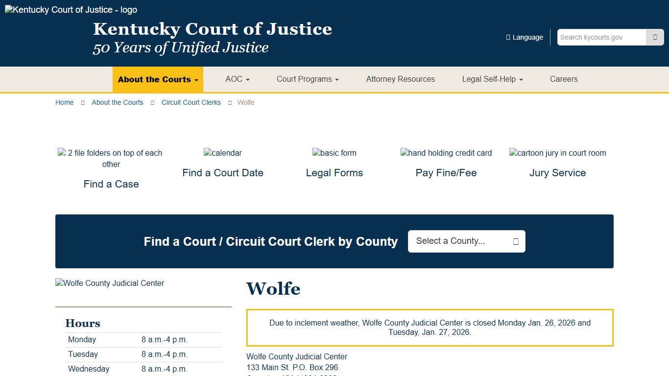 Wolfe - Kentucky Court of Justice